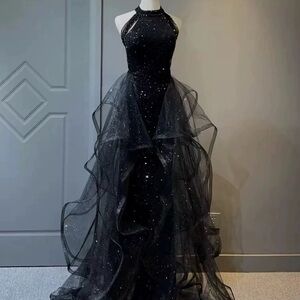 Prom dress Elegant Black Evening Gown